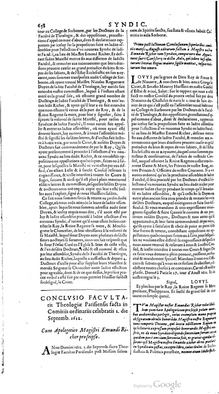 1629 - Veuve Nicolas Buon - Trésor du droit français (21754 T. 3) - BM Lyon