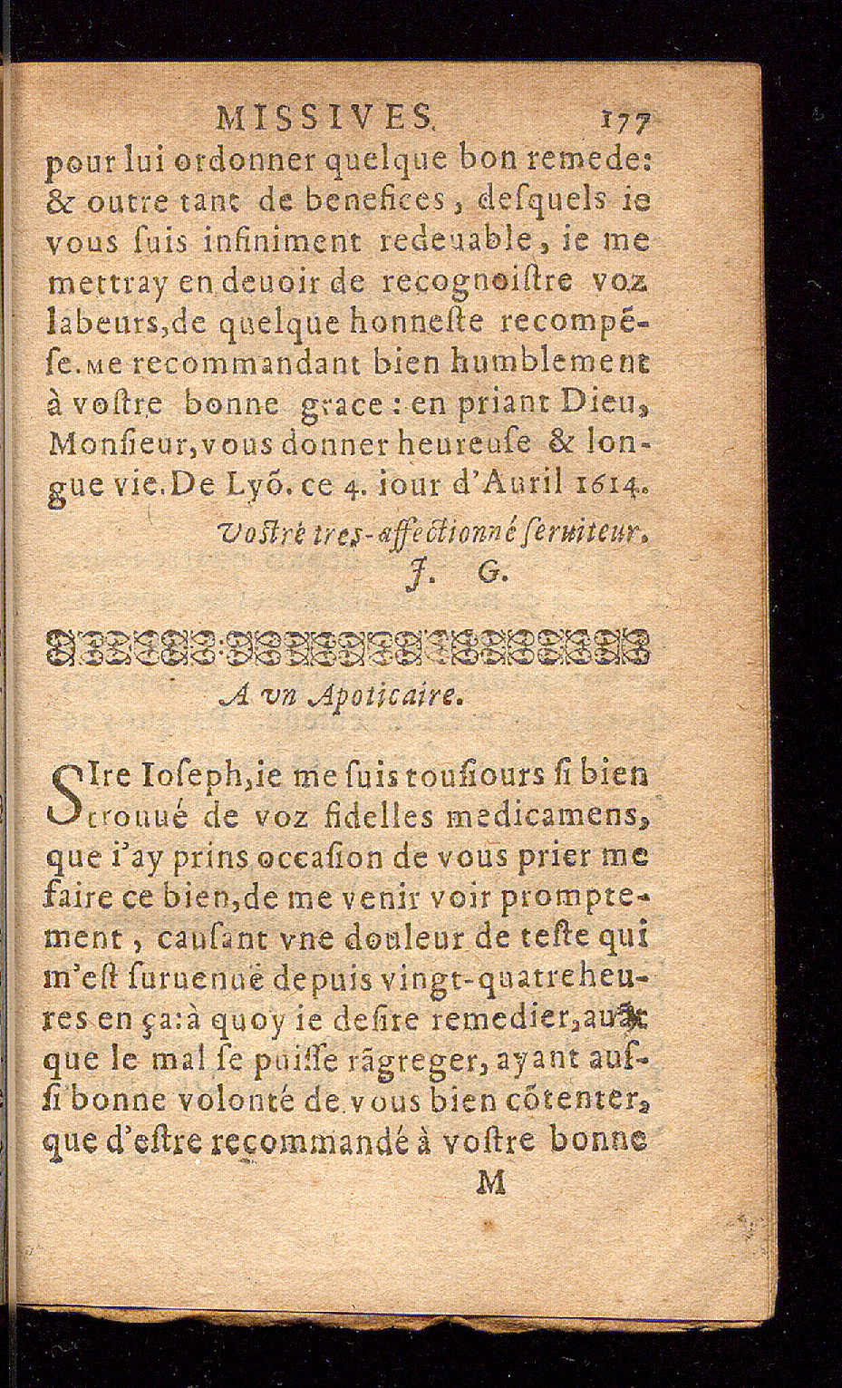 1614 - Barthélemy Vincent - Élite et Trésor des lettres missives - Bâle