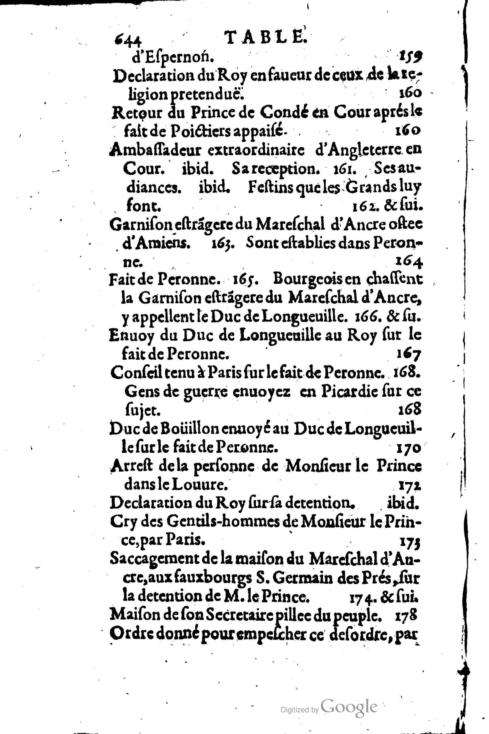 1623 - Joseph Bouillerot - Trésor de l’histoire générale de notre temps - BM Lyon
