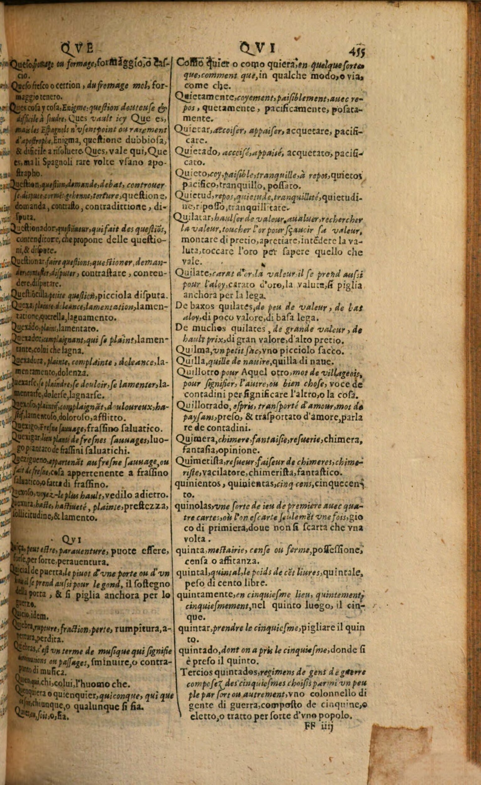 1617 - Samuel Crespin - Trésor des trois langues espagnole, française et italienne (Première partie) - Regensburg