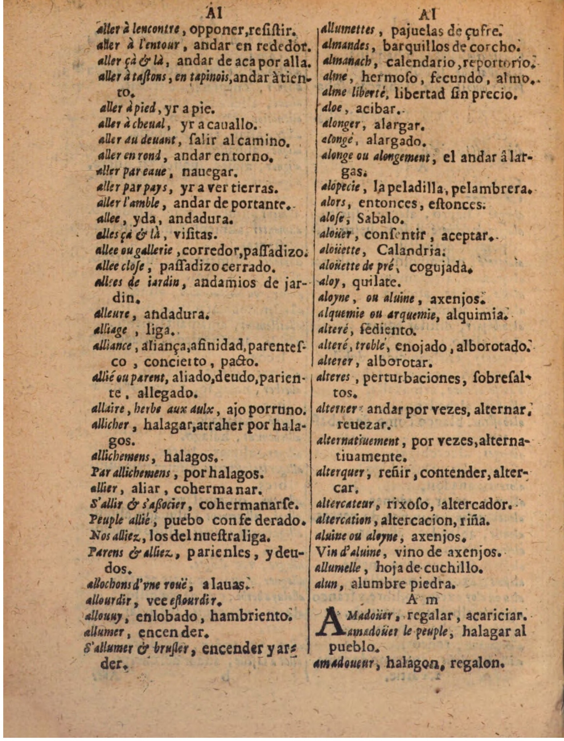 1624 - Hubert Antoine - Trésor des deux langues espagnole et française (Seconde partie) - BSB Munich