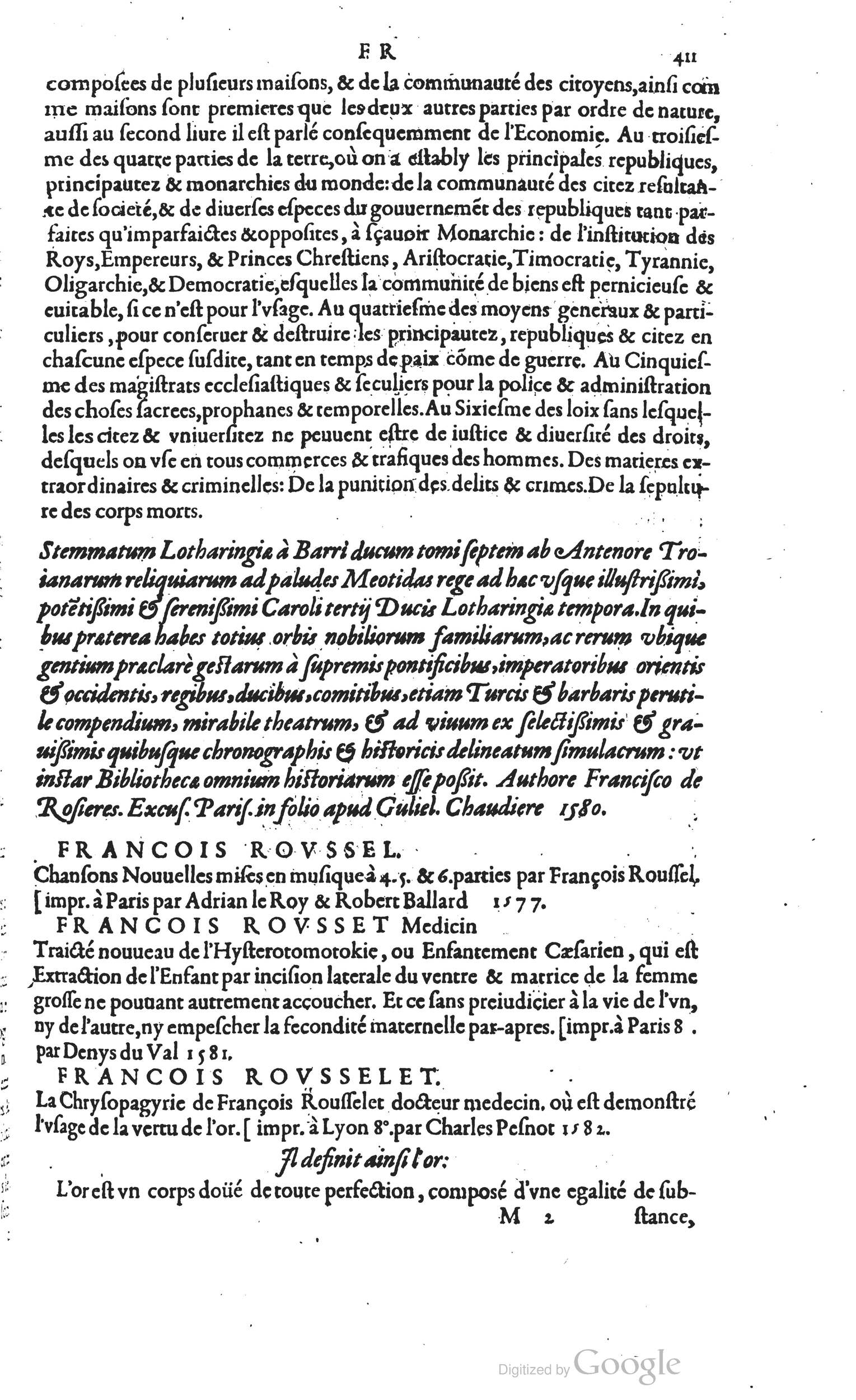 1585 - Barthélemy Honorat - Bibliothèques françaises - BSB Munich