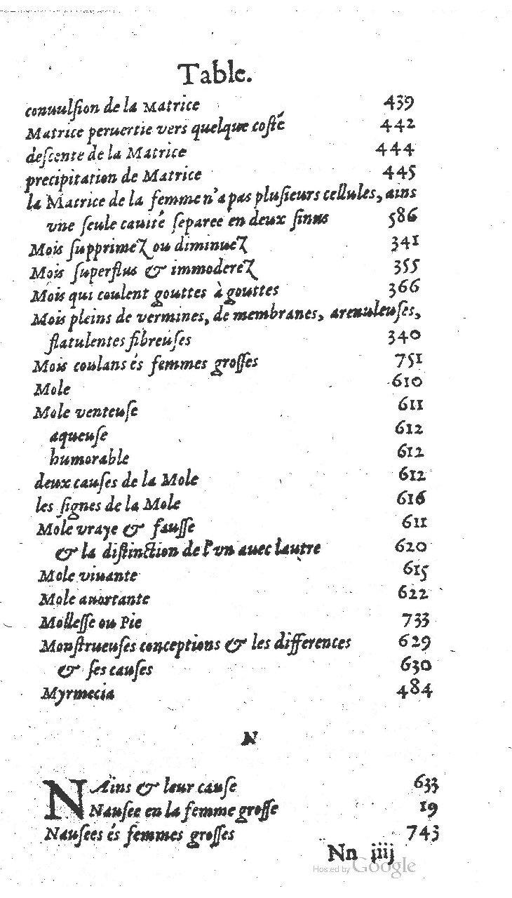 1585 - Jacques du Puis - Trésor des remèdes secrets pour les maladies des femmes - BnF