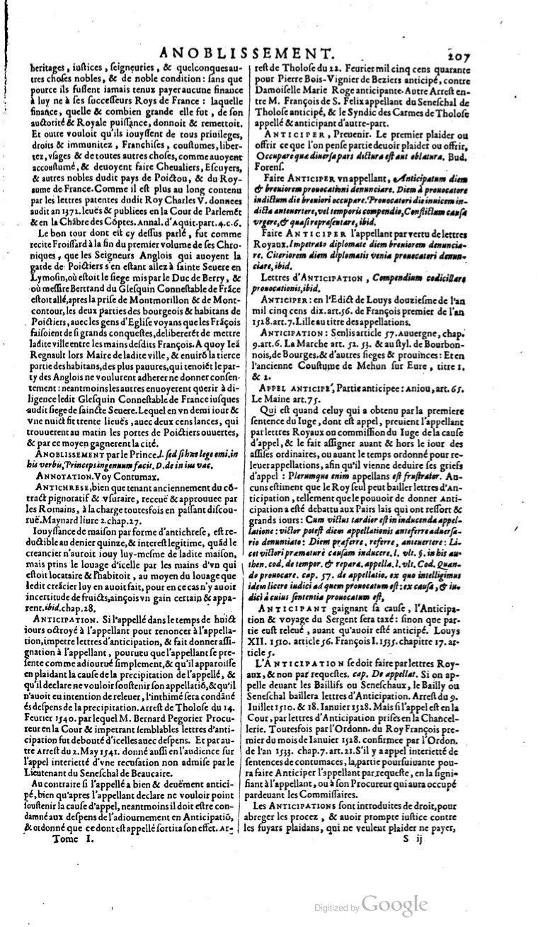 1629 - Veuve Nicolas Buon - Trésor du droit français (21754 T. 1) - BM Lyon