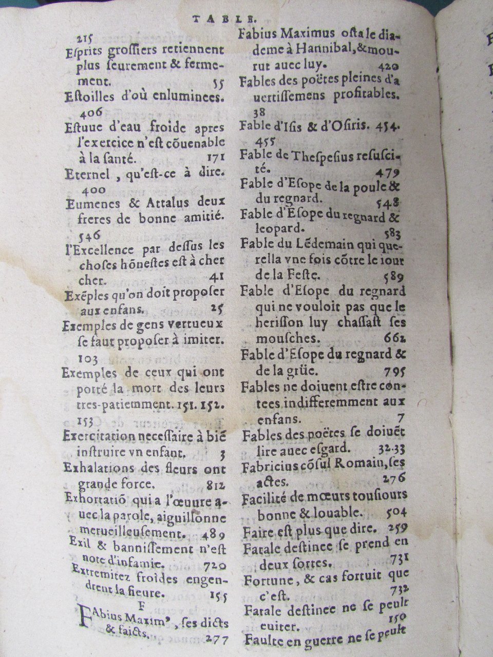1578 - Jean Poupy - Trésor des morales de Plutarque - Vitré
