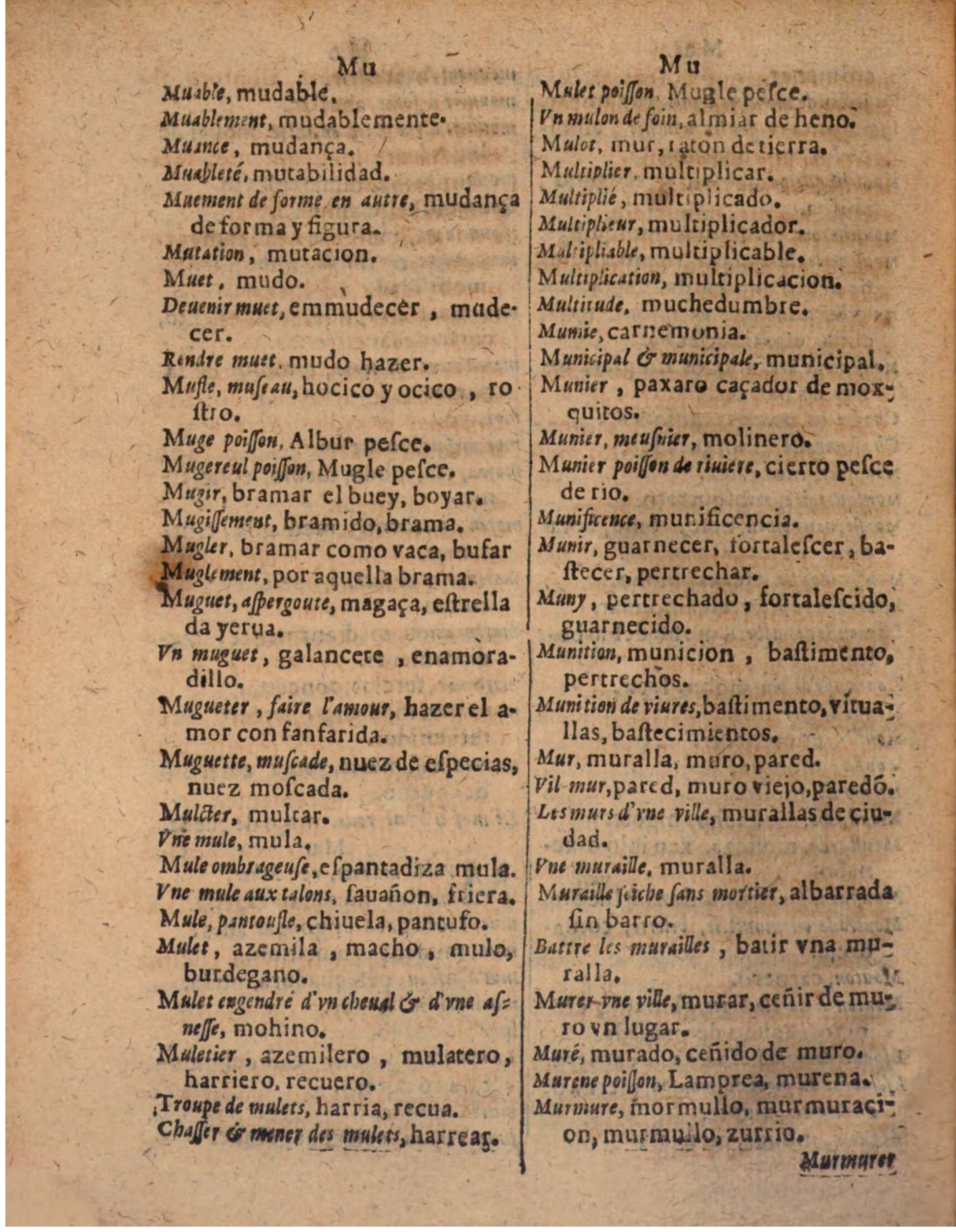 1624 - Hubert Antoine - Trésor des deux langues espagnole et française (Seconde partie) - BSB Munich