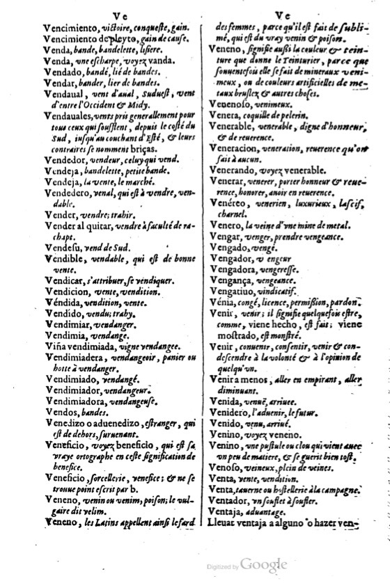 1621 - Adrian Tiffaine - Trésor des deux langues espagnole et française - BM Lyon
