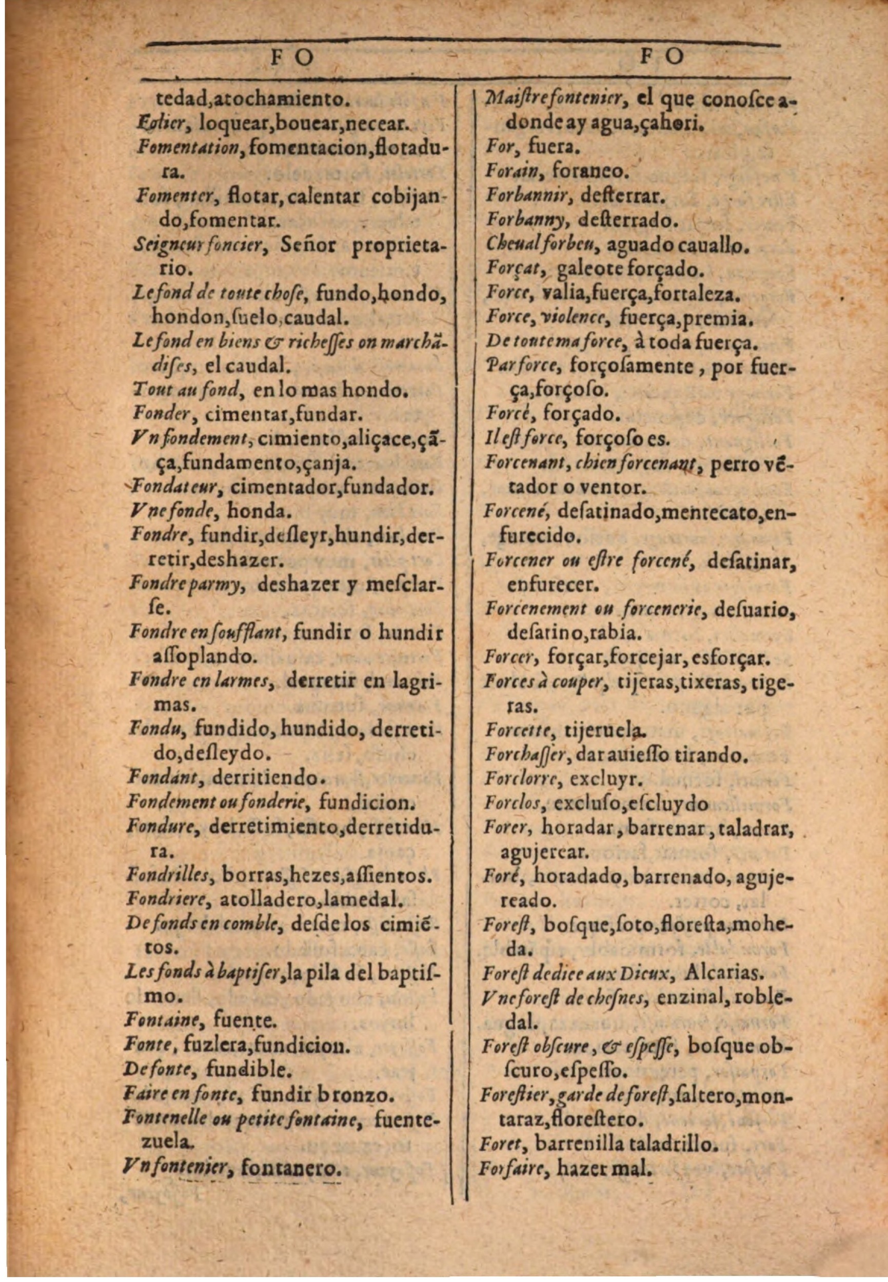 1607 - Marc Orry - Trésor des deux langues espagnole et française (Seconde partie) - BSB Munich