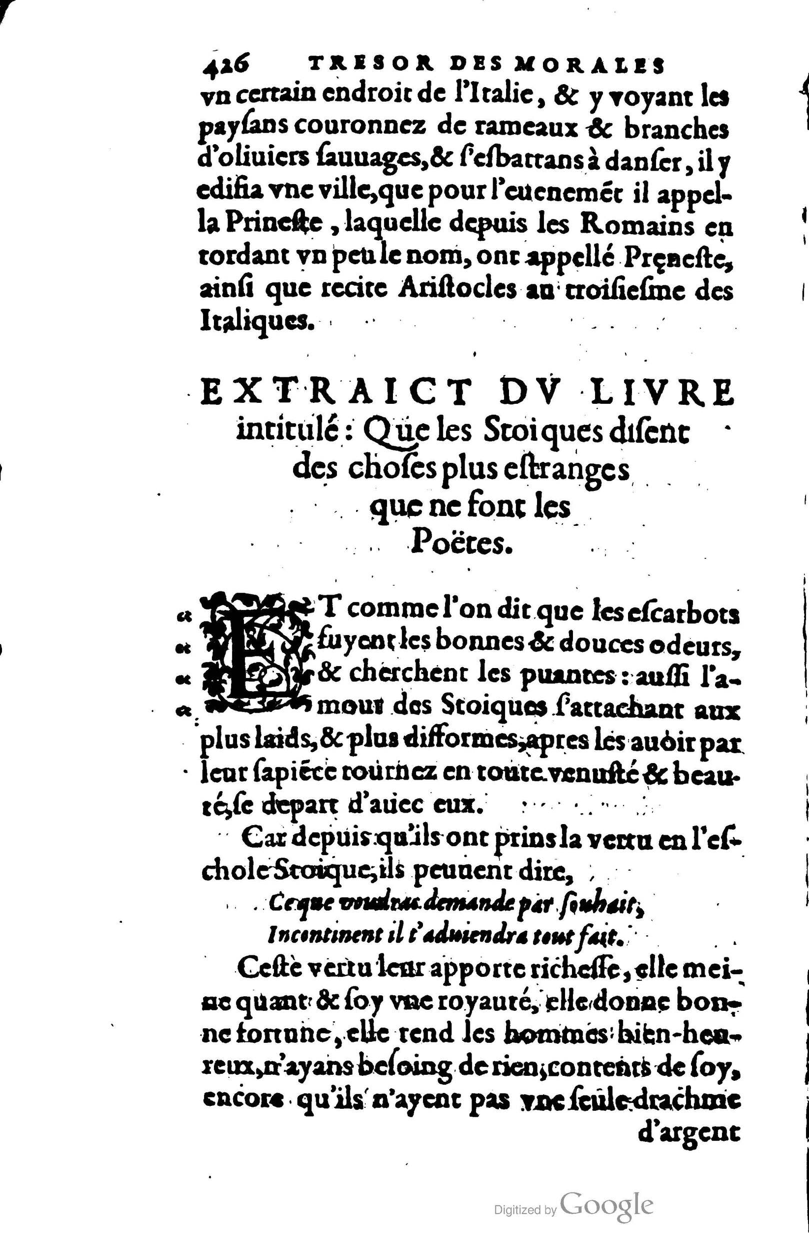 1578 - Jean Poupy - Trésor des morales de Plutarque - BSB Munich