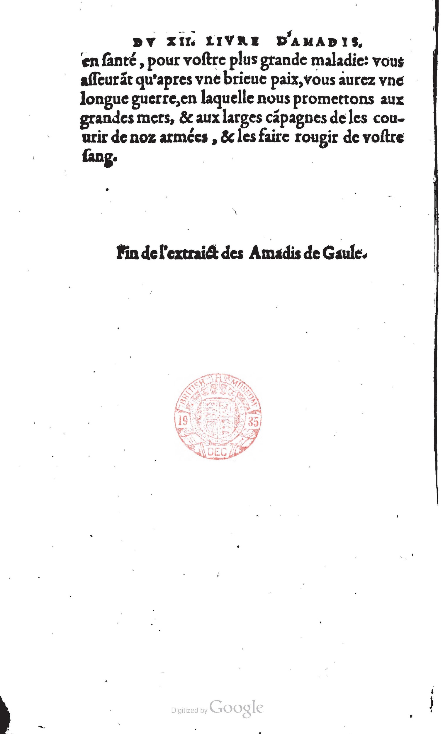 1560 - Vincent Sertenas et Gilles Robinot - Trésor des Amadis - British Library