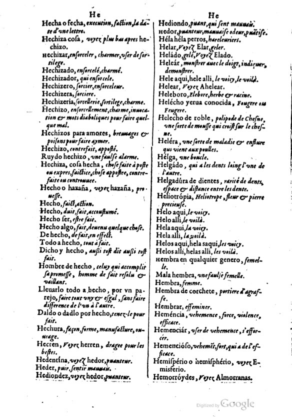 1621 - Adrian Tiffaine - Trésor des deux langues espagnole et française - BM Lyon