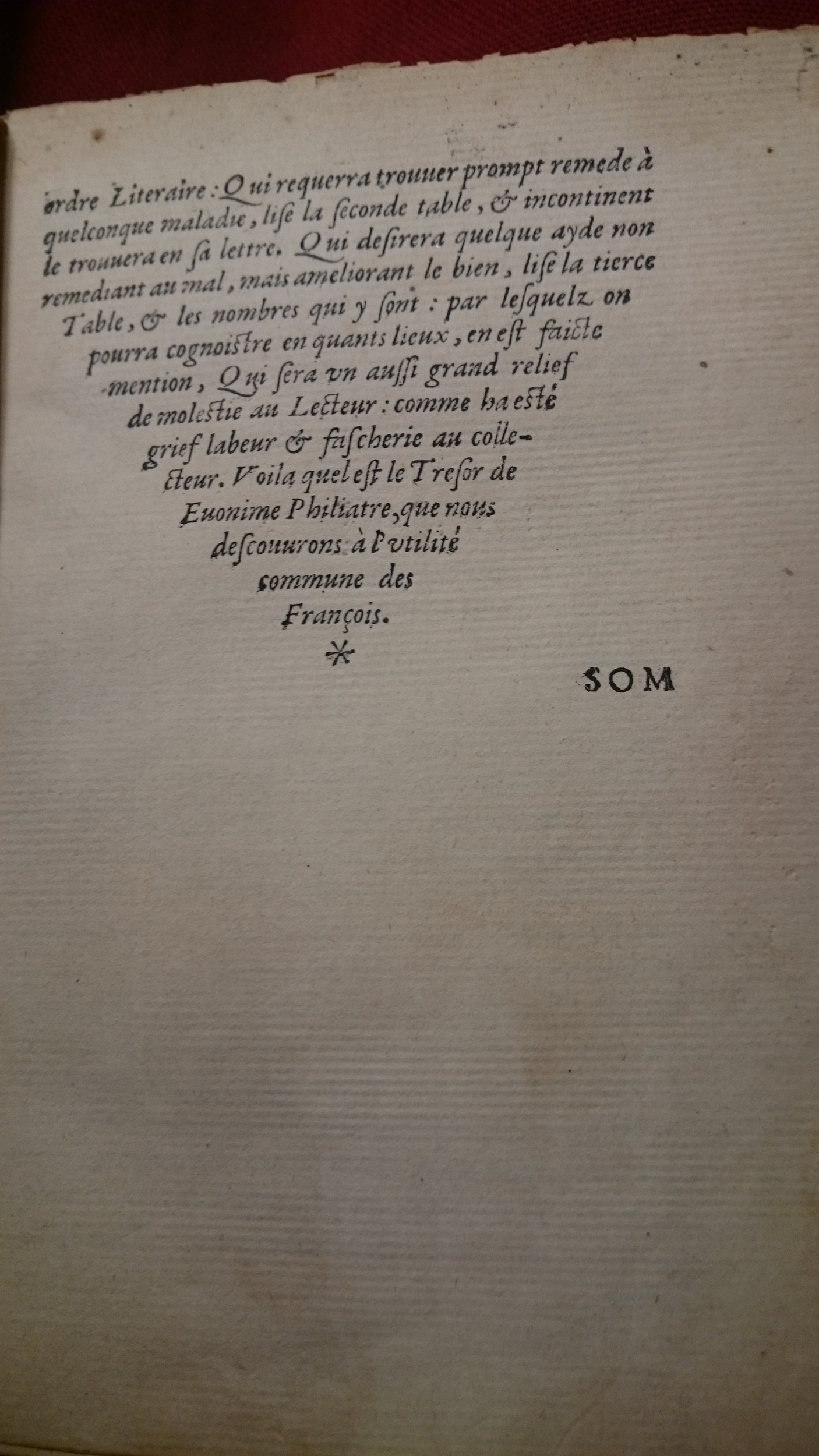 1557 - Veuve Balthazar Arnoullet - Trésor d’Évonyme Philiatre - BnF