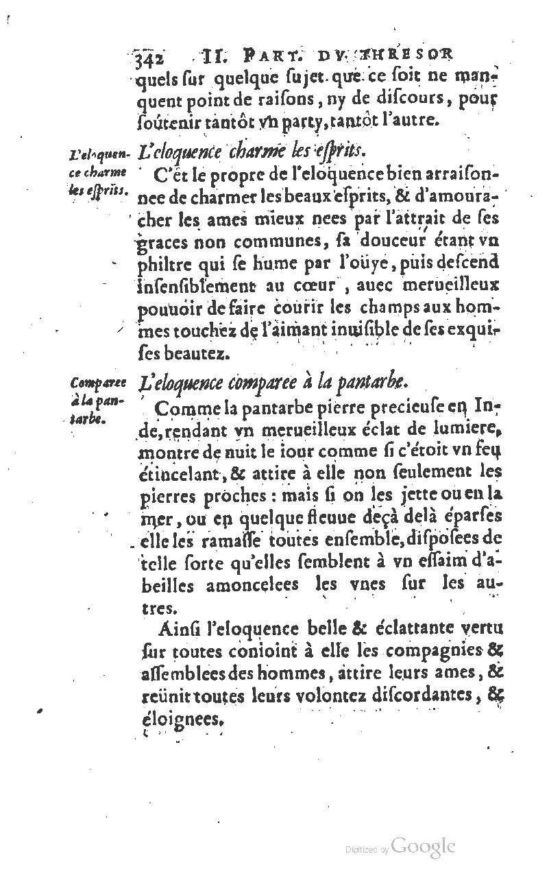 1610 - Louis Coste - Trésor de l’éloquence française (Seconde partie) - BM Lyon