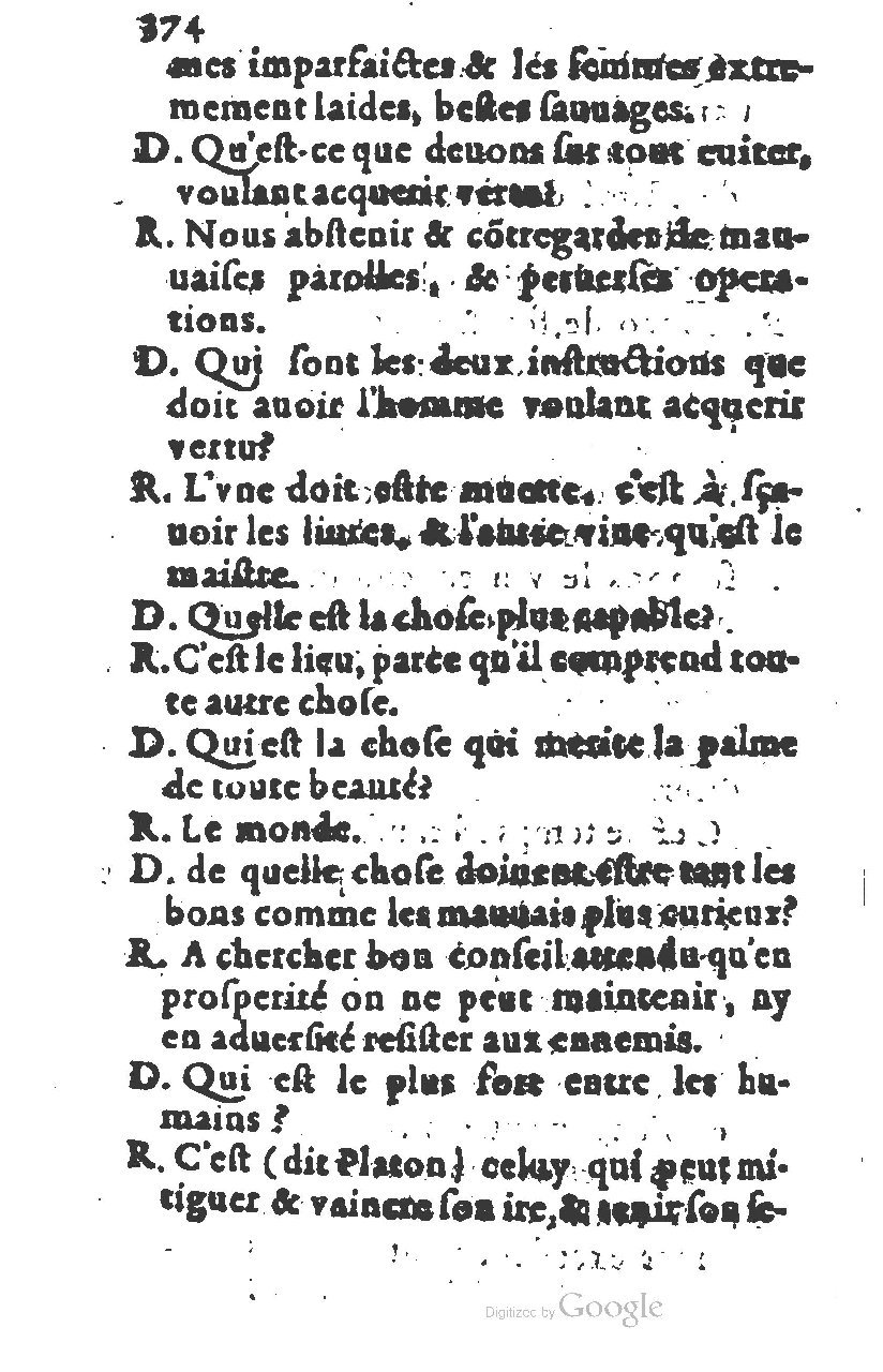 1581 - Nicolas Bonfons  - Trésor des sentences dorées - Princeton