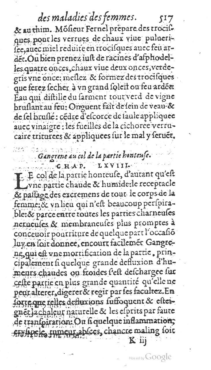 1585 - Jacques du Puis - Trésor des remèdes secrets pour les maladies des femmes - BnF