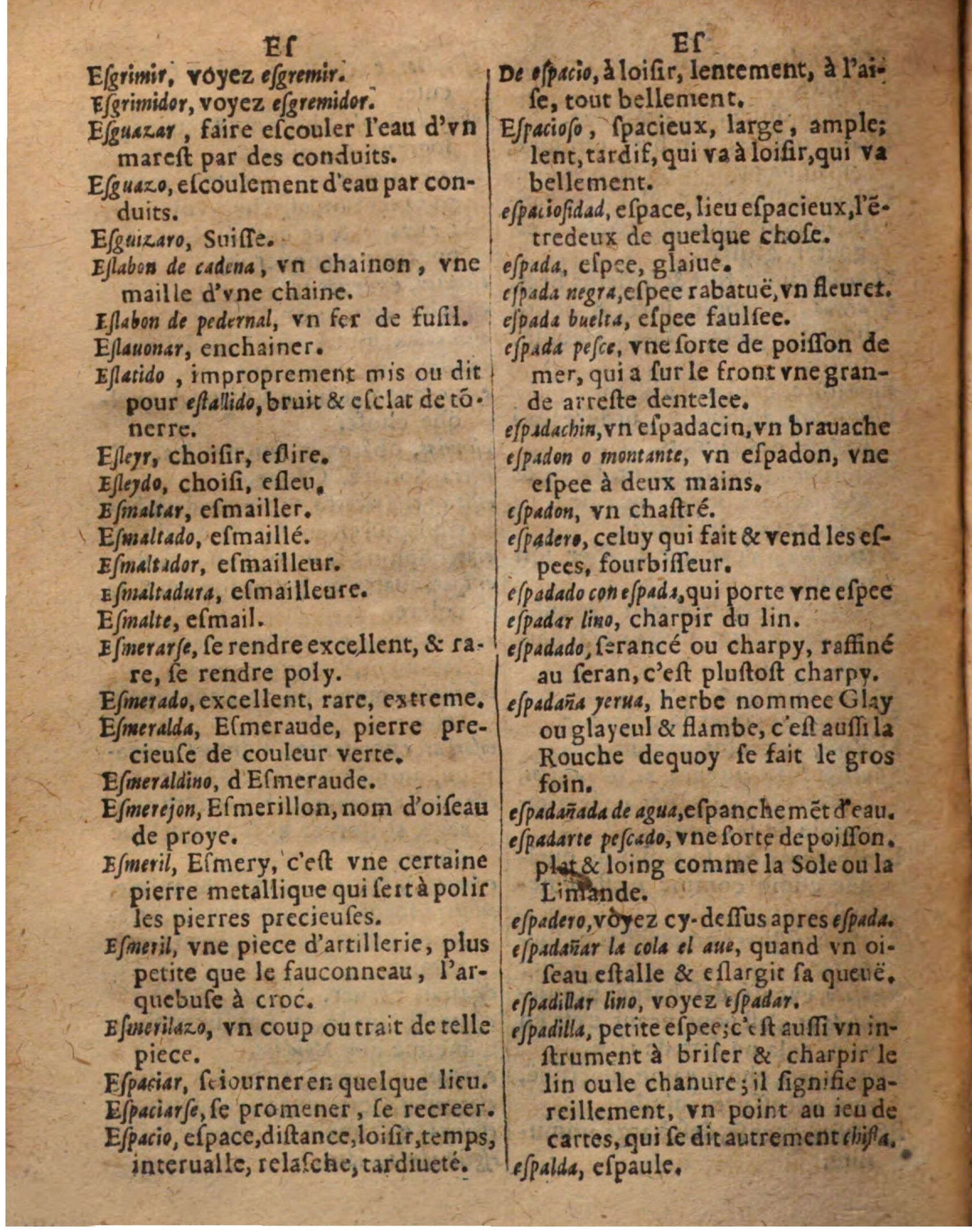 1625 - Hubert Antoine - Trésor des deux langues espagnole et française - Augsbourg