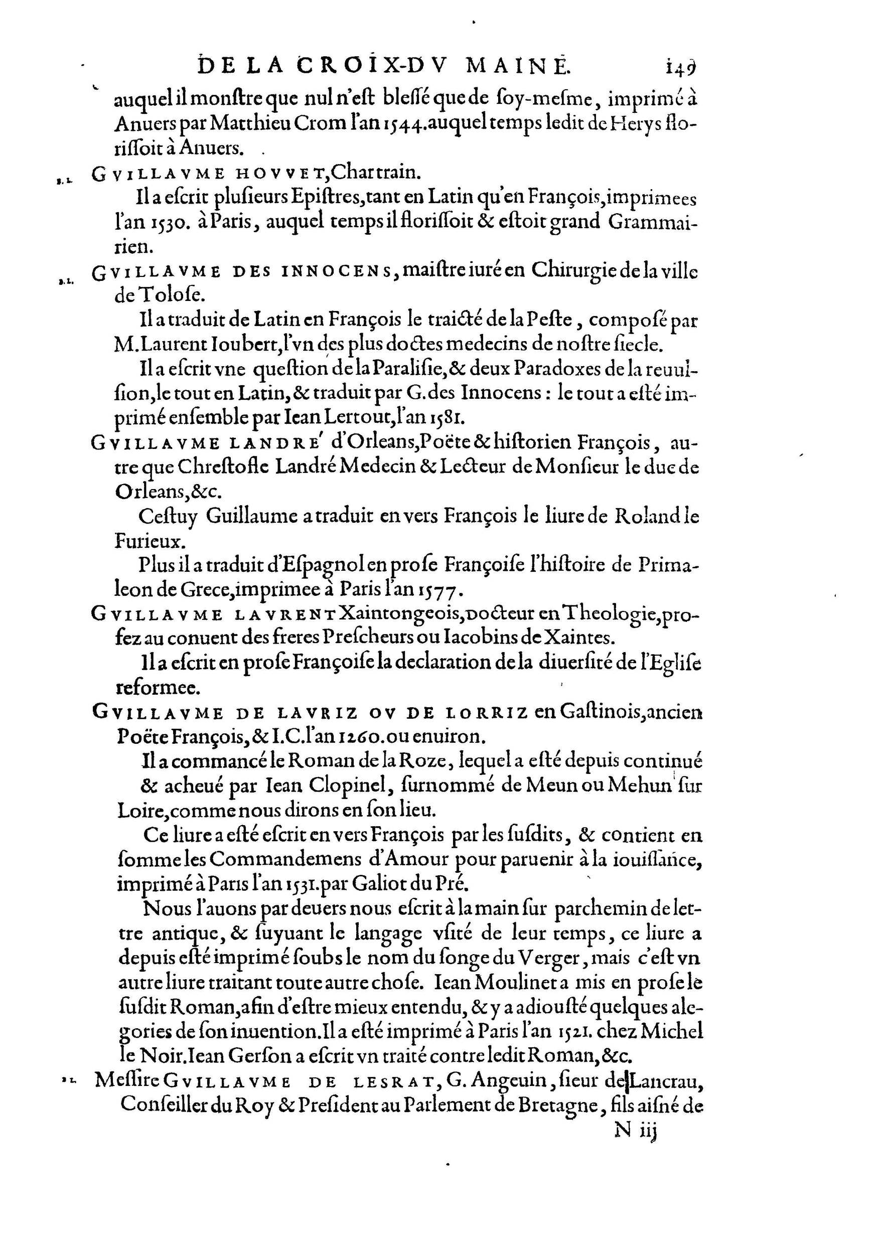 1584 - Abel L&#039;Angelier - Bibliothèques françaises - BnF