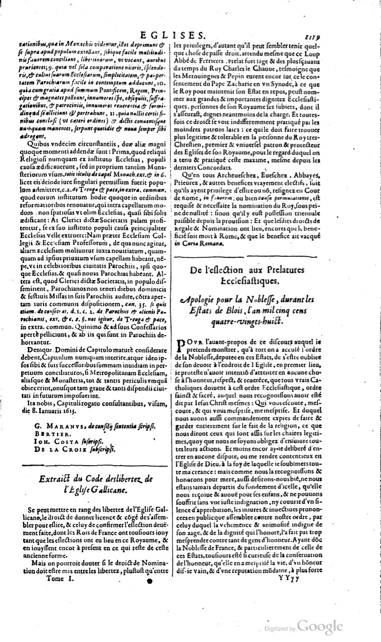 1629 - Veuve Nicolas Buon - Trésor du droit français (21754 T. 1) - BM Lyon