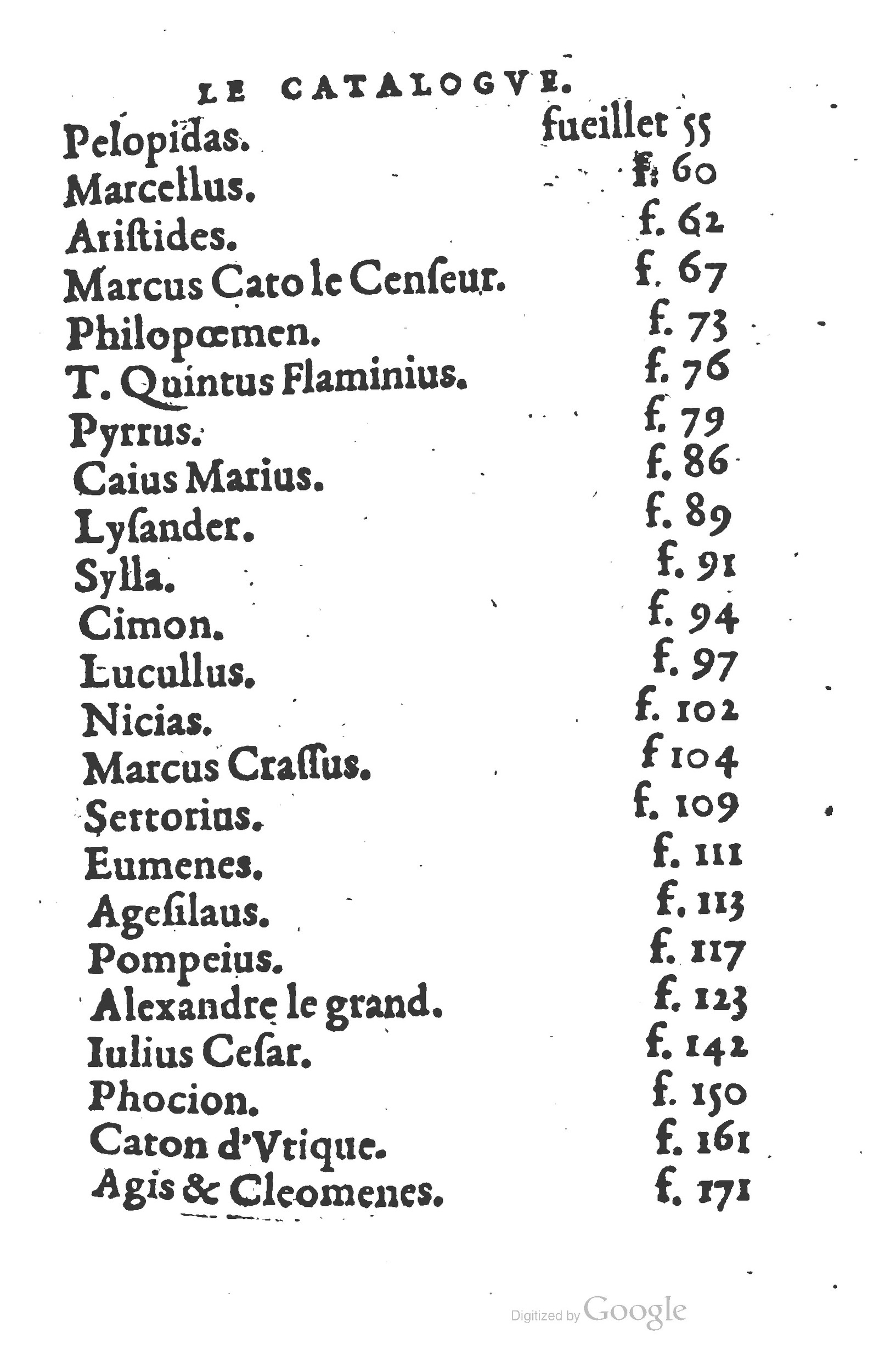 1577 - Claude Micard - Trésor des vies de Plutarque - BSB Munich