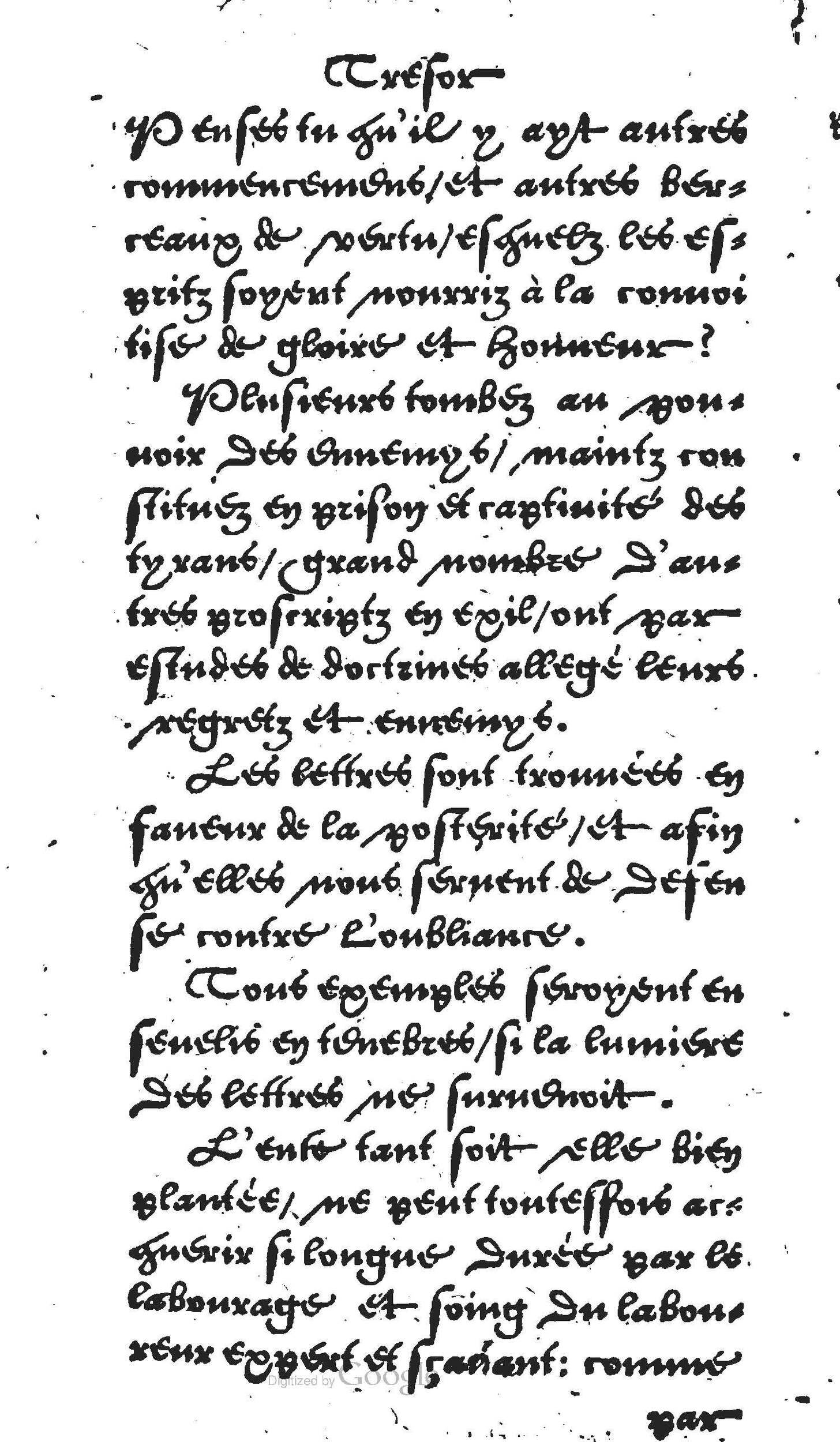1560 - Jean Bellère - Trésor de vertu - Det Kongelige Bibliotek
