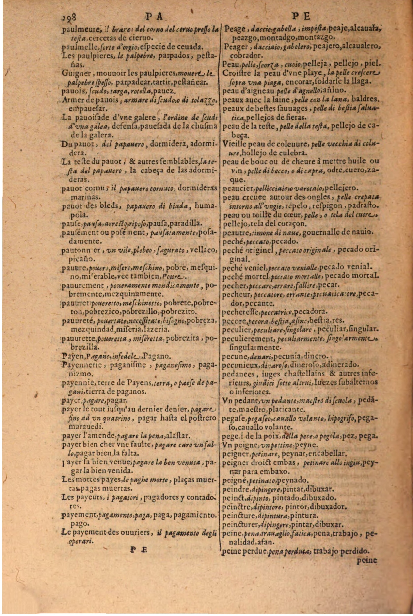 1616 - Pierre de la Rovière - Trésor des trois langues (Seconde partie) - BSB Munich