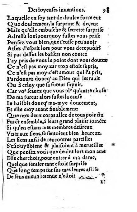 1556c. - Étienne Denise - Trésor des joyeuses inventions du parangon de poésies - ÖNB Vienne