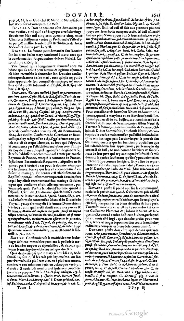 1629 - Veuve Nicolas Buon - Trésor du droit français (21754 T. 1) - BM Lyon