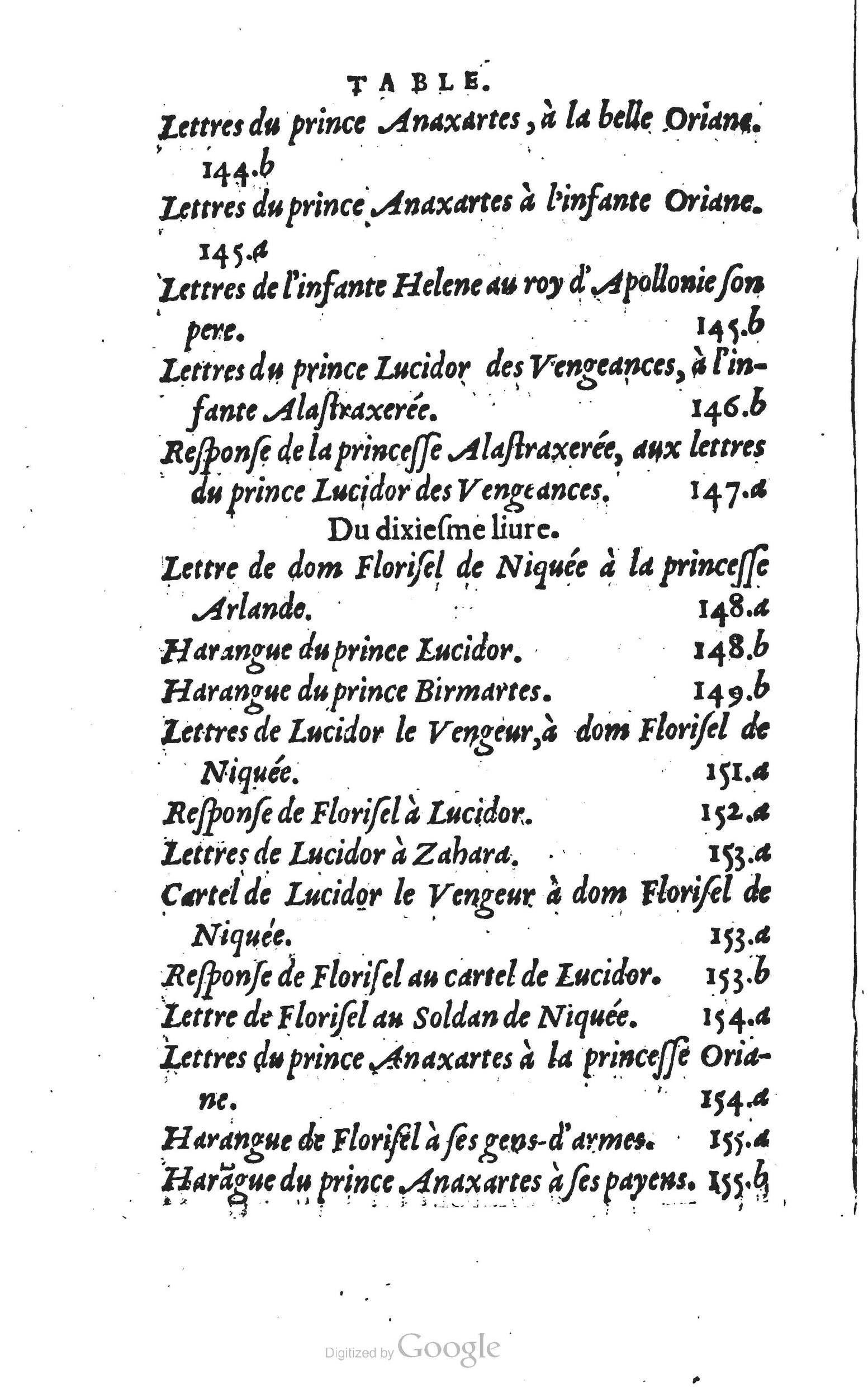 1560 - Vincent Sertenas et Gilles Robinot - Trésor des Amadis - British Library