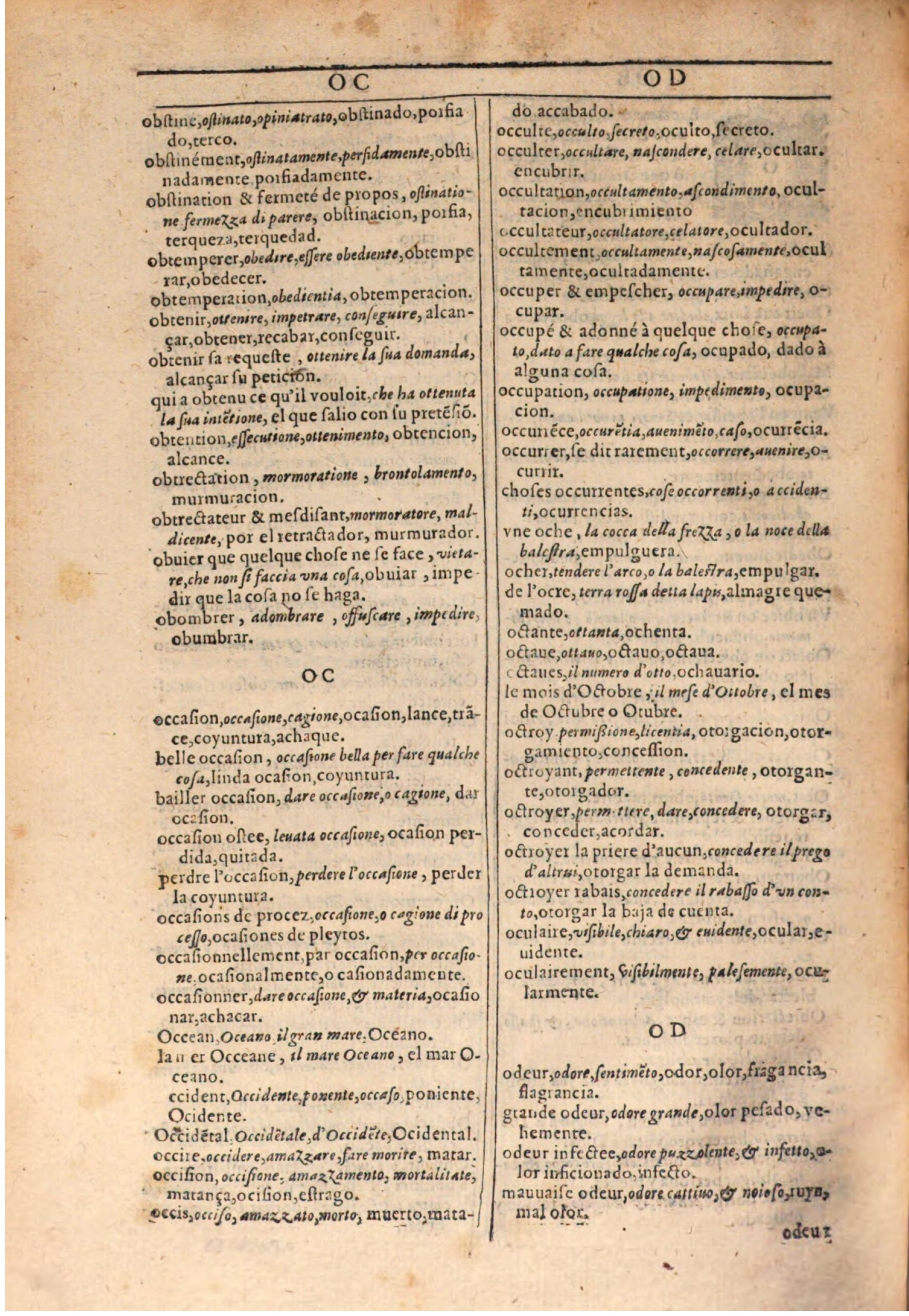 1609 - Philippe Albert et Alexandre Pernet - Trésor des trois langues française, italienne et espagnole (Seconde partie) - BSB Munich 1609 - Philippe Albert et Alexandre Pernet - Trésor des trois langues française, italienne et espagnole (Seconde partie) - BSB Munich