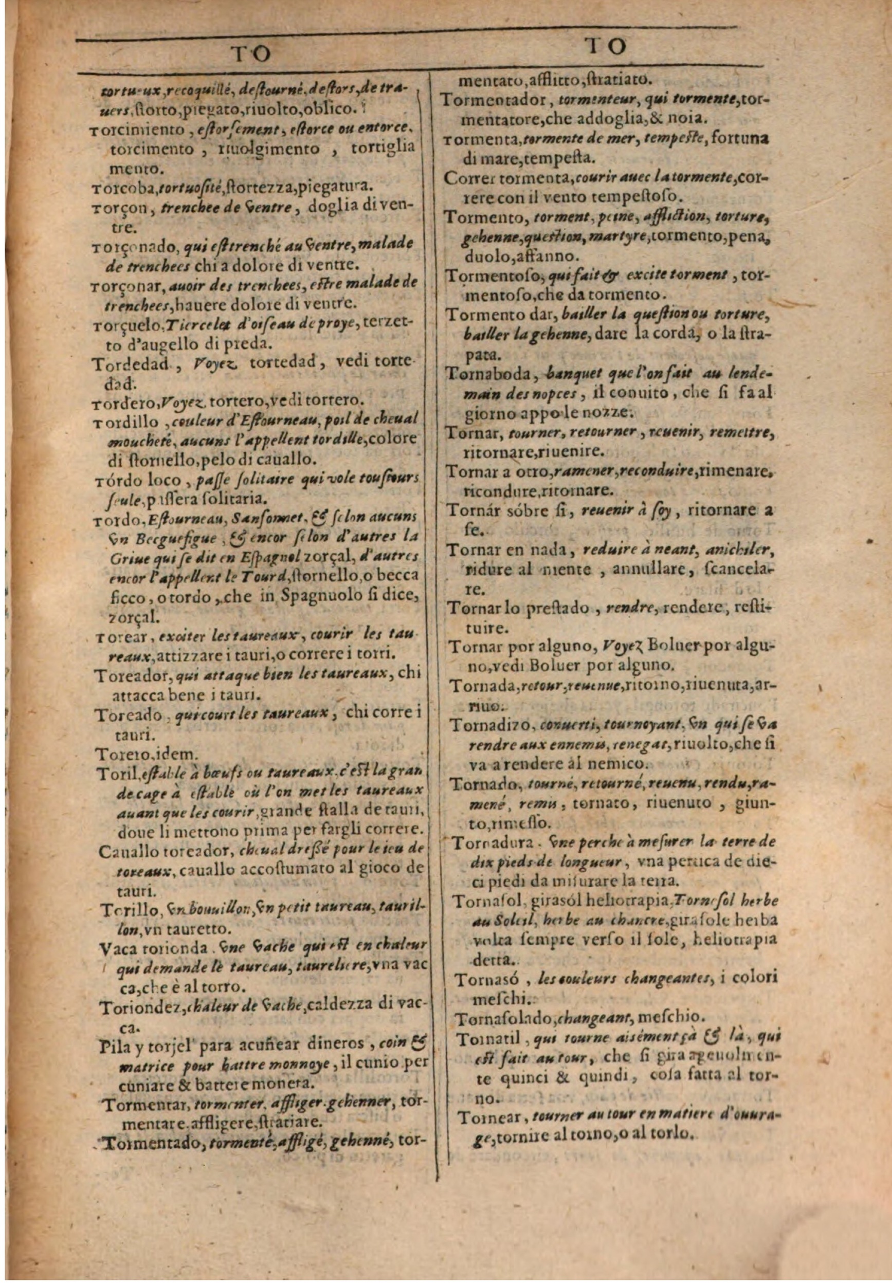 1609 - Philippe Albert et Alexandre Pernet - Trésor des trois langues française, italienne et espagnole (Première partie) - BSB Munich