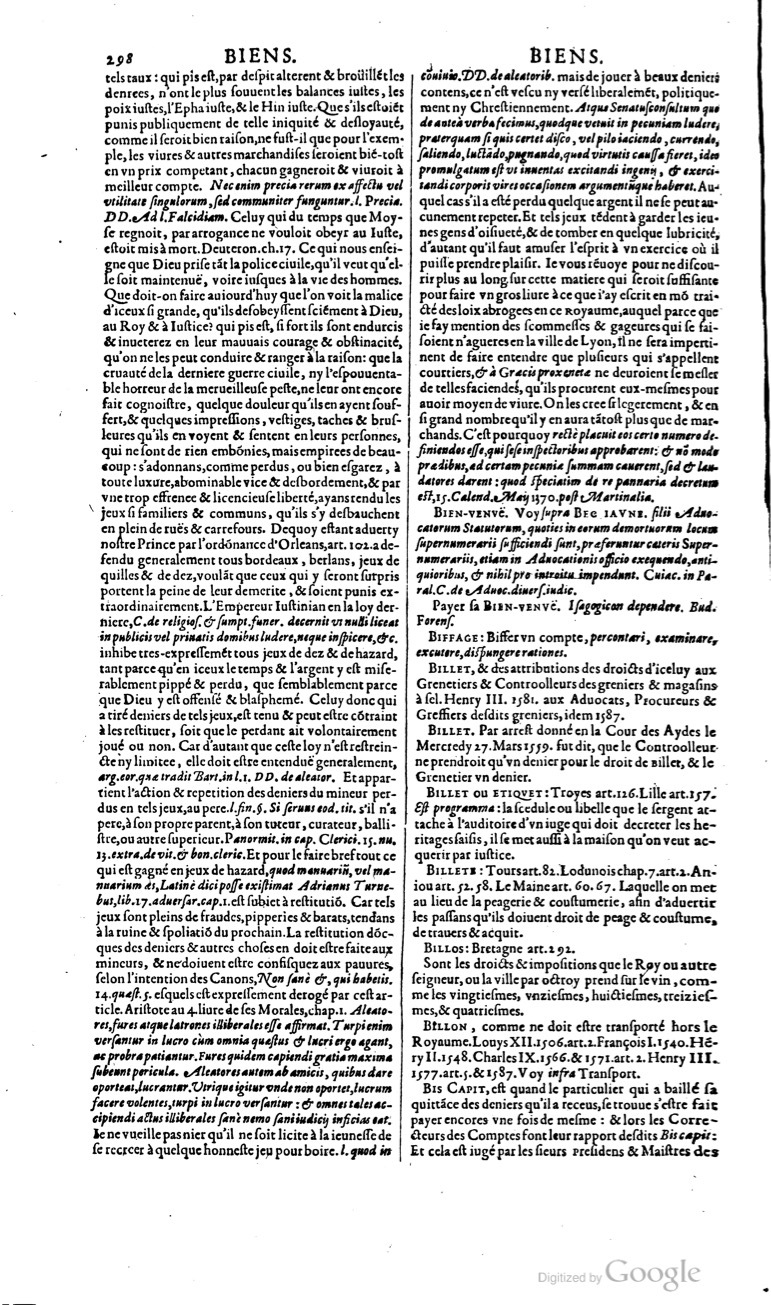 1629 - Veuve Nicolas Buon - Trésor du droit français (29620 T. 1) - BM Lyon