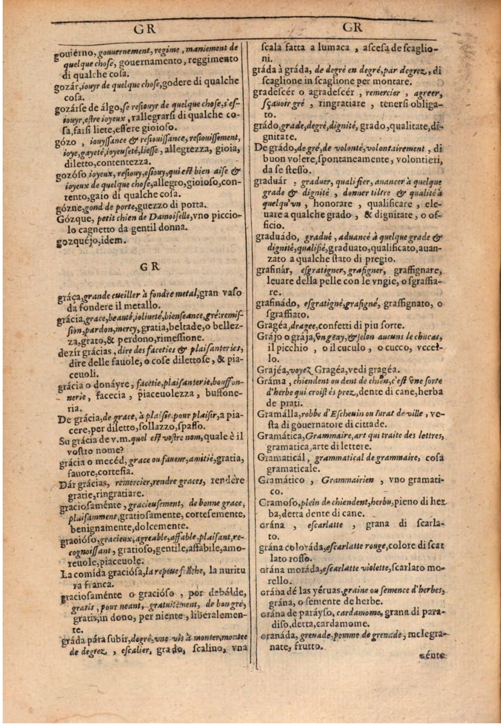 1609 - Philippe Albert et Alexandre Pernet - Trésor des trois langues française, italienne et espagnole (Première partie) - BSB Munich