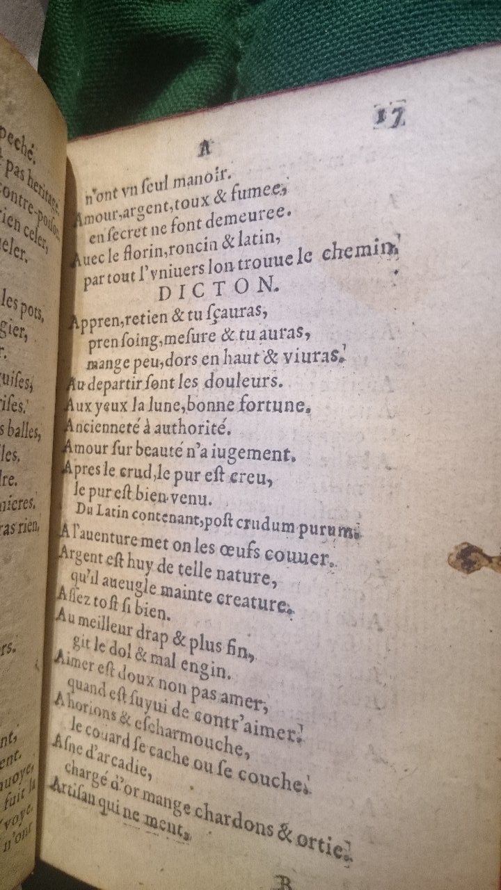 1579 - Nicolas Lescuyer - Trésor des sentences dorées - BnF