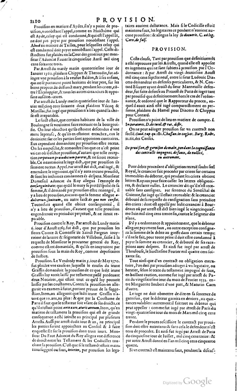 1629 - Veuve Nicolas Buon - Trésor du droit français (21754 T. 2) - BM Lyon