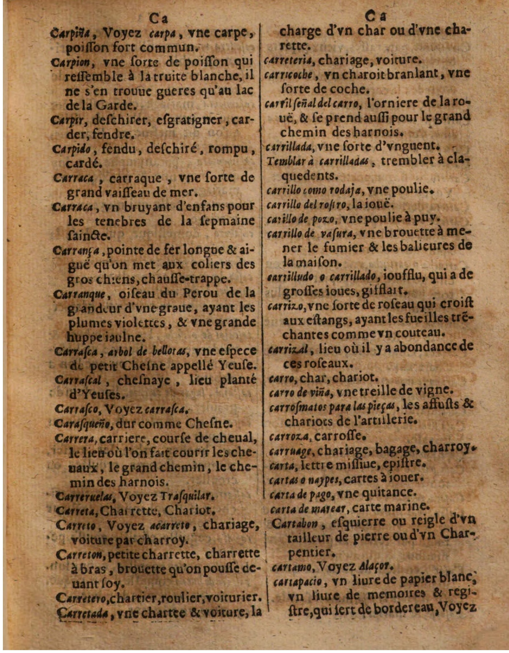 1625 - Hubert Antoine - Trésor des deux langues espagnole et française - Augsbourg