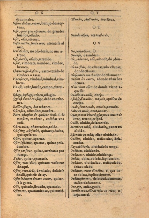 1607 - Marc Orry - Trésor des deux langues espagnole et française (Première et Seconde parties) - ÖNB Wien 1607 - Marc Orry - Trésor des deux langues espagnole et française (Première et Seconde parties) - ÖNB Wien
