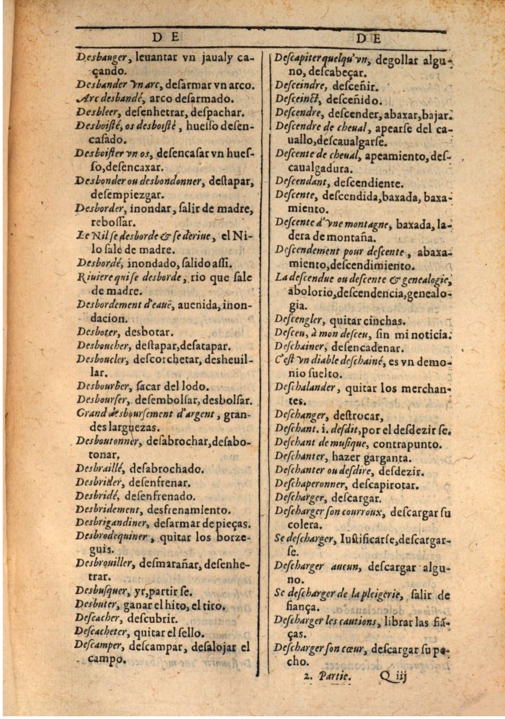 1607 - Marc Orry - Trésor des deux langues espagnole et française (Seconde partie) - BSB Munich