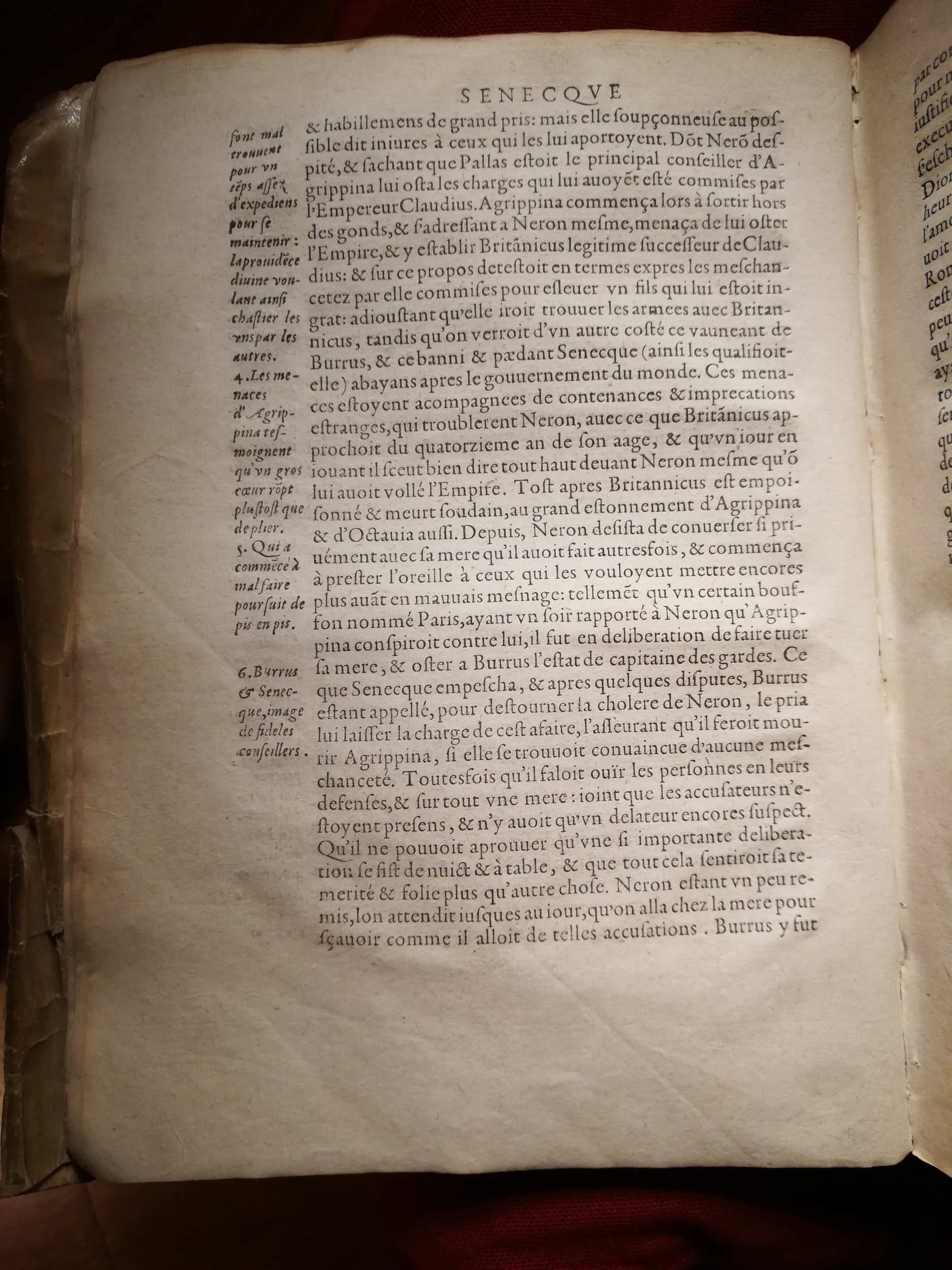 1595 - Jean Houzé - Œuvres morales et mêlées de Sénèque, Trésor de philosophie morale - T. 1 - BnF