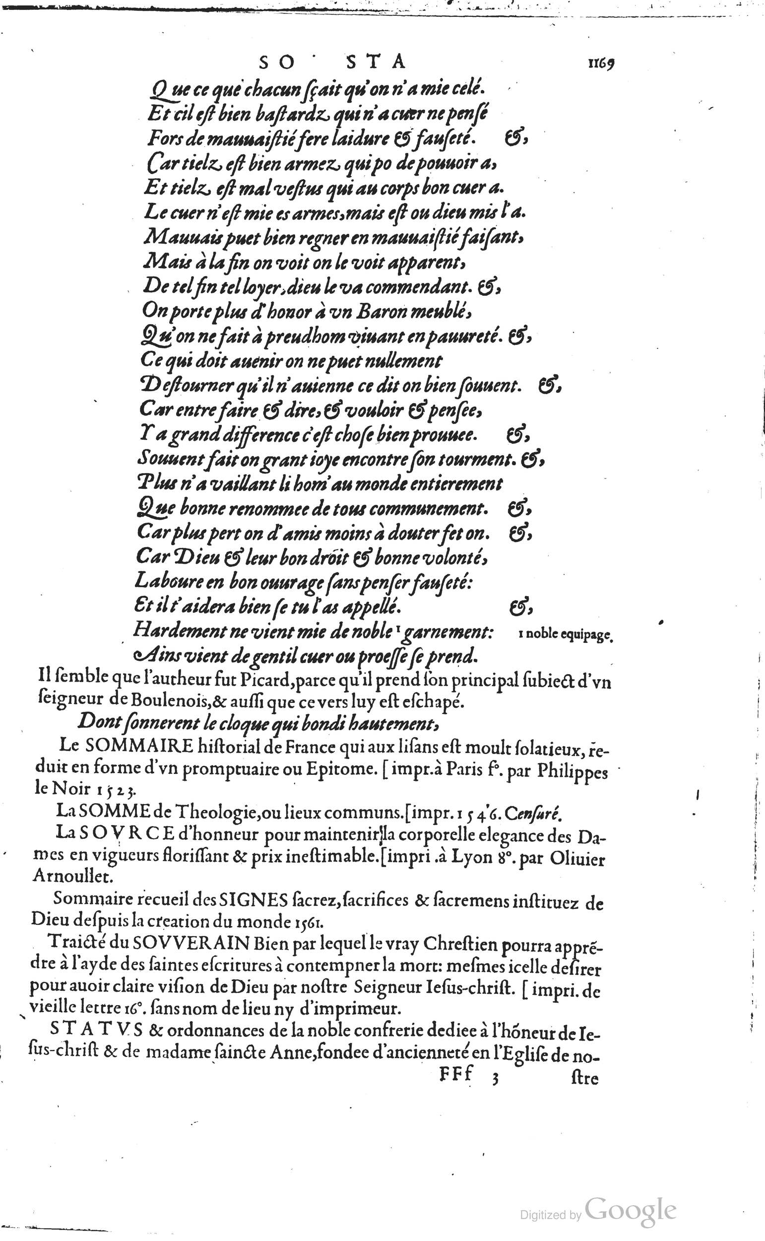 1585 - Barthélemy Honorat - Bibliothèques françaises - BSB Munich
