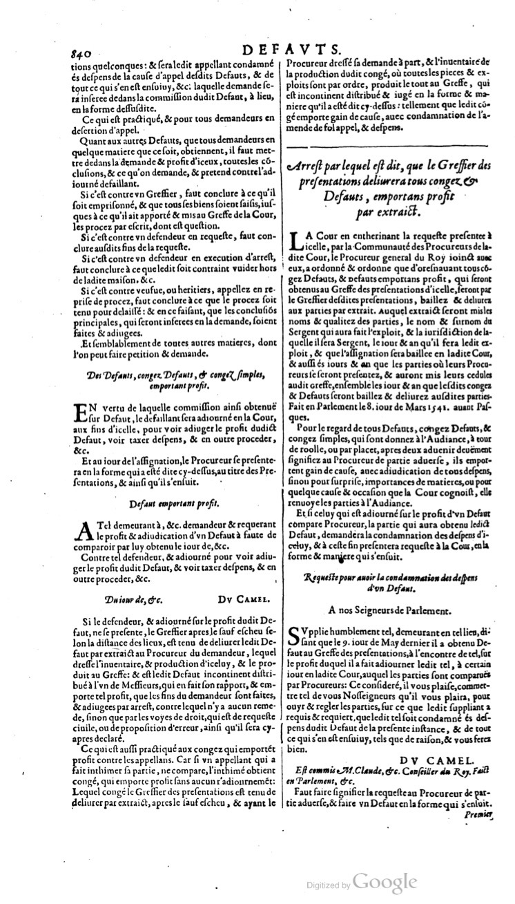 1629 - Veuve Nicolas Buon - Trésor du droit français (21754 T. 1) - BM Lyon