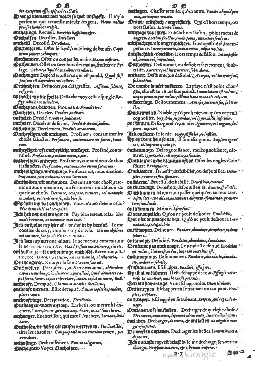 1573 - Christophe Plantin - Trésor du langage bas-allemand - BM Lyon