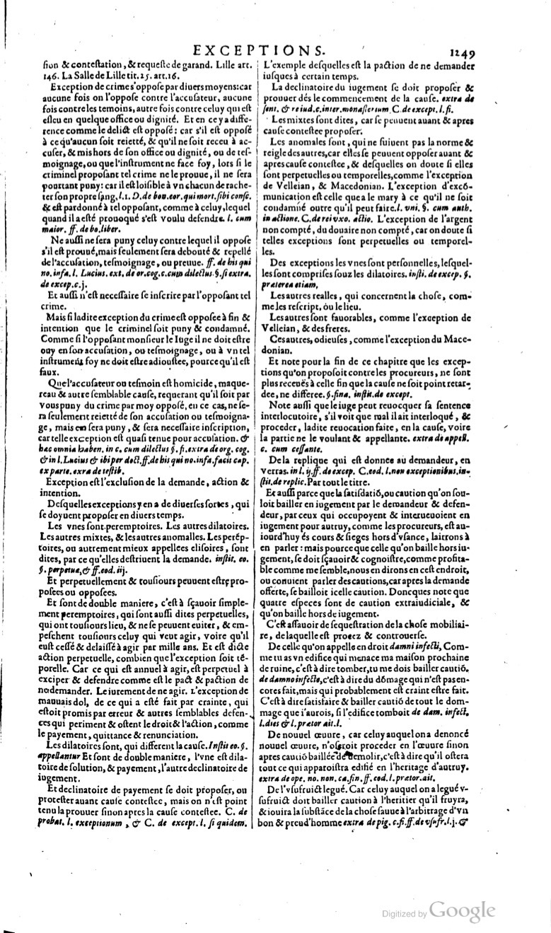 1629 - Veuve Nicolas Buon - Trésor du droit français (21754 T. 1) - BM Lyon