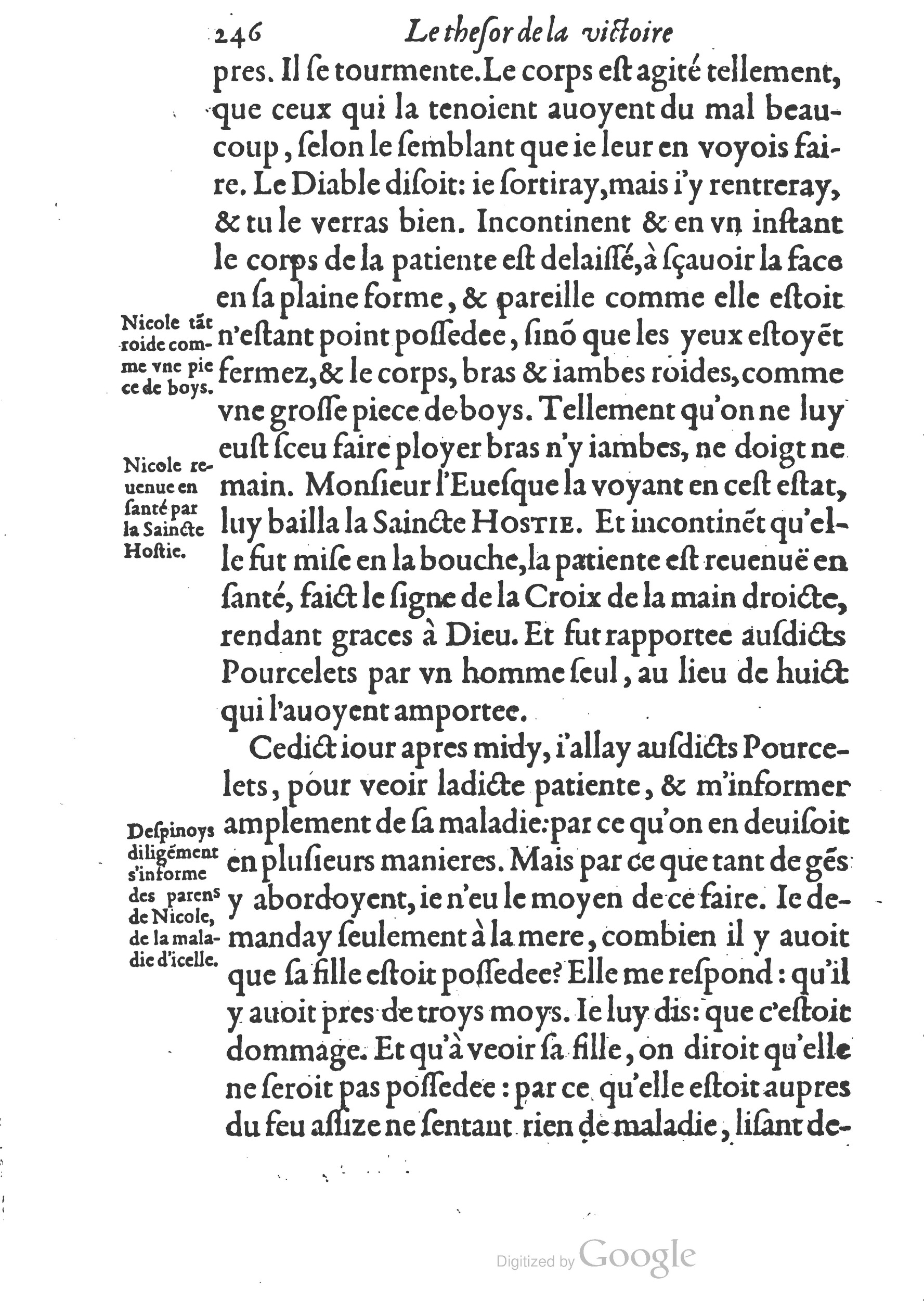 1578 - Nicolas Chesneau - Trésor et entière histoire de la triomphante victoire du corps de Dieu sur l’esprit malin - British Library 1578 - Nicolas Chesneau - Trésor et entière histoire de la triomphante victoire du corps de Dieu sur l’esprit malin - British Library