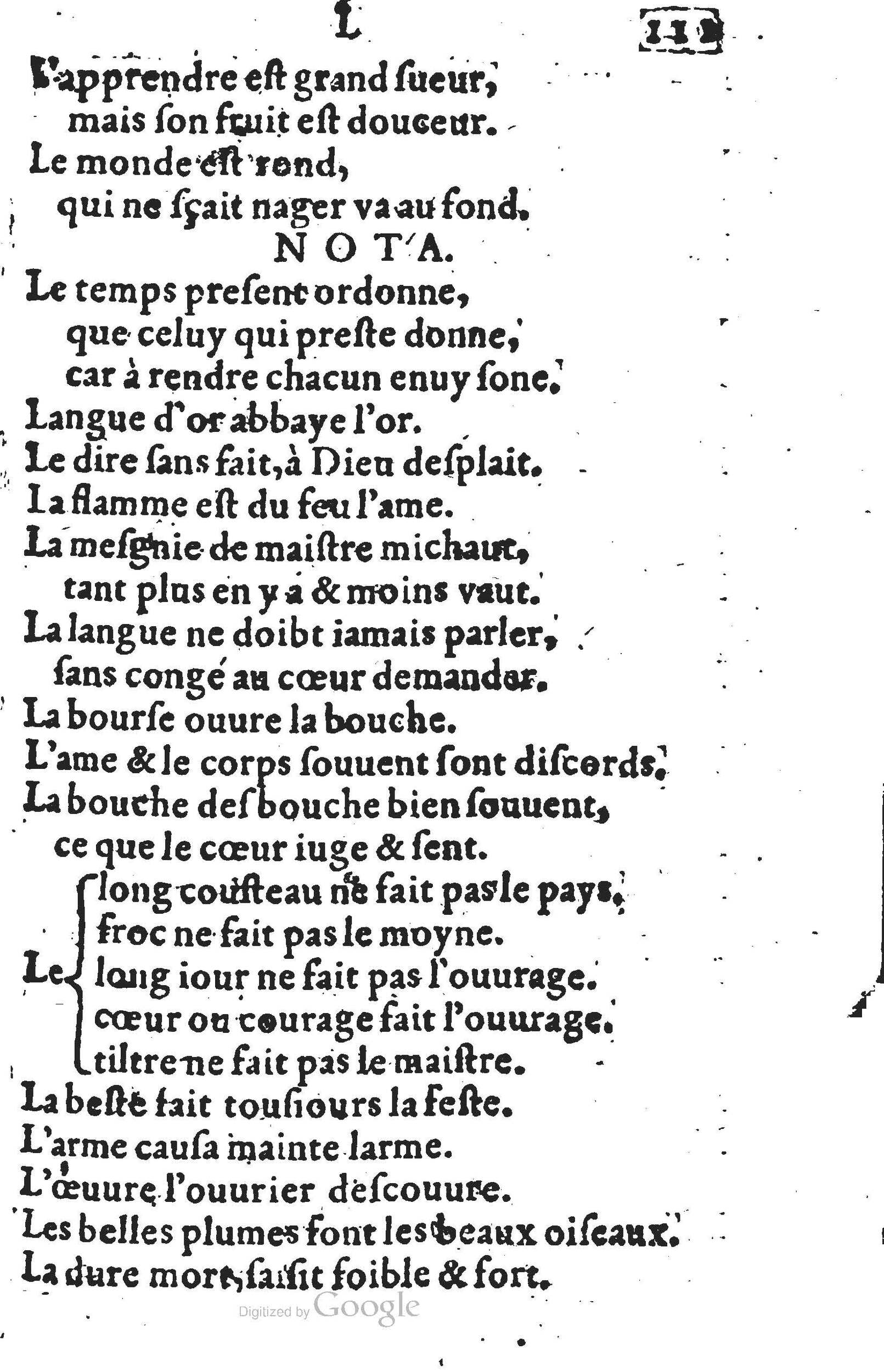 1578 - Nicolas Lescuyer - Trésor des sentences dorées - UGent