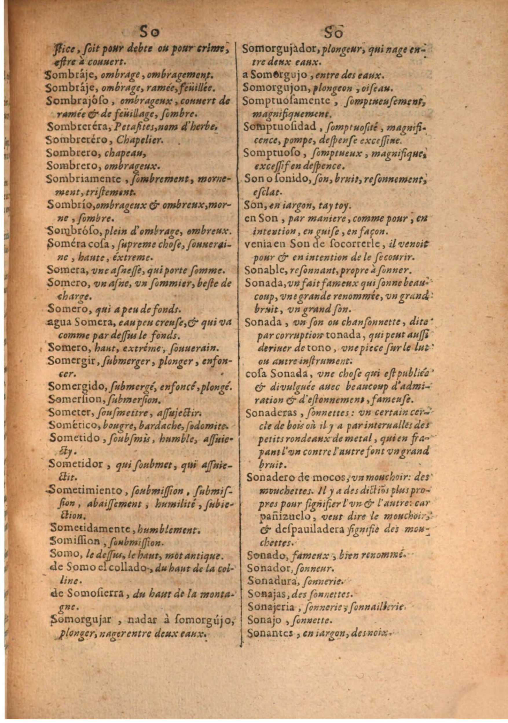 1645 - A. de Sommaville et A. Courbé - Trésor des deux langues espagnole et française - BSB Munich 1645 - A. de Sommaville et A. Courbé - Trésor des deux langues espagnole et française - BSB Munich
