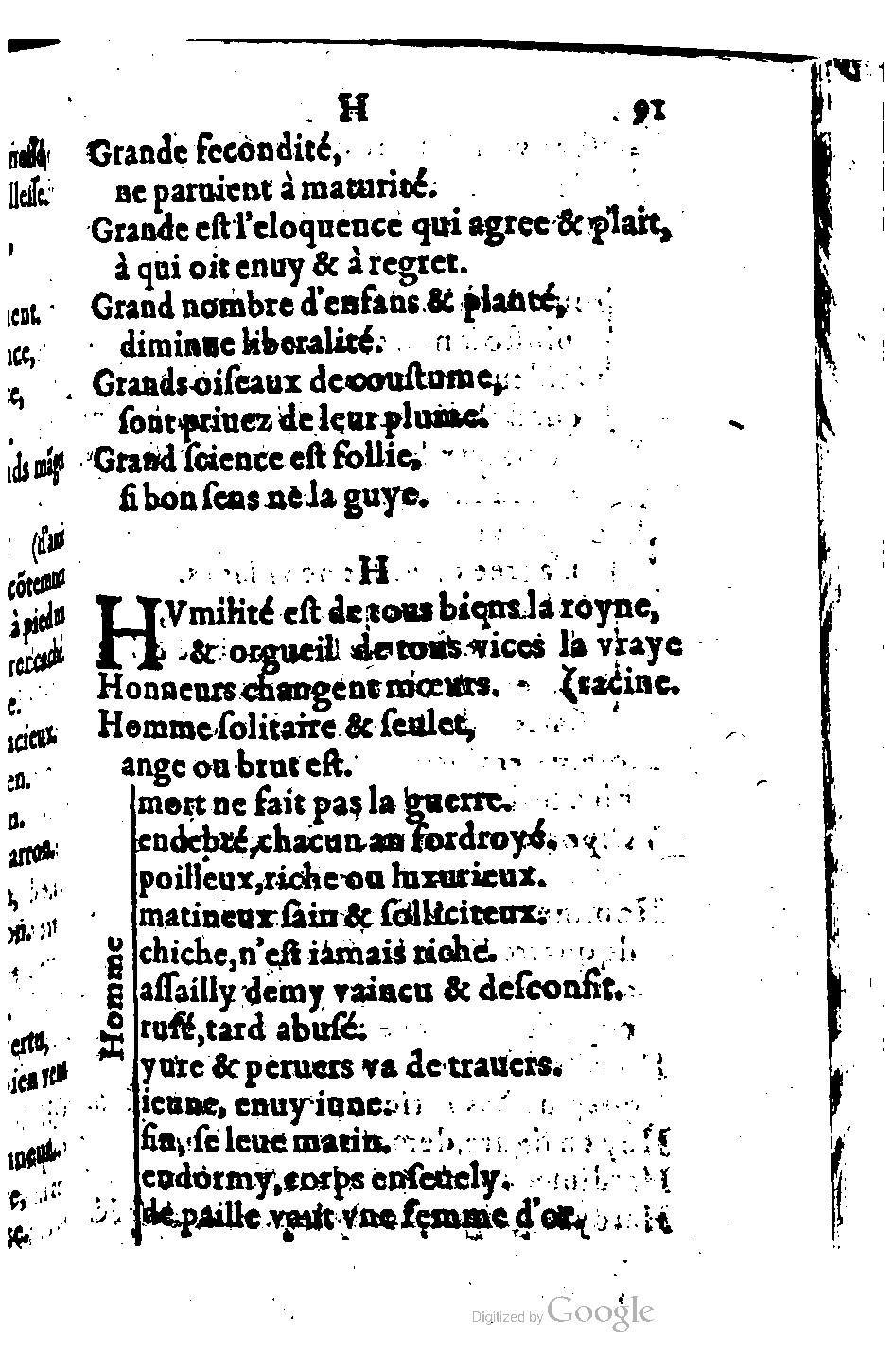 1582 - Nicolas Bonfons - Trésor des sentences dorées - BM Lyon