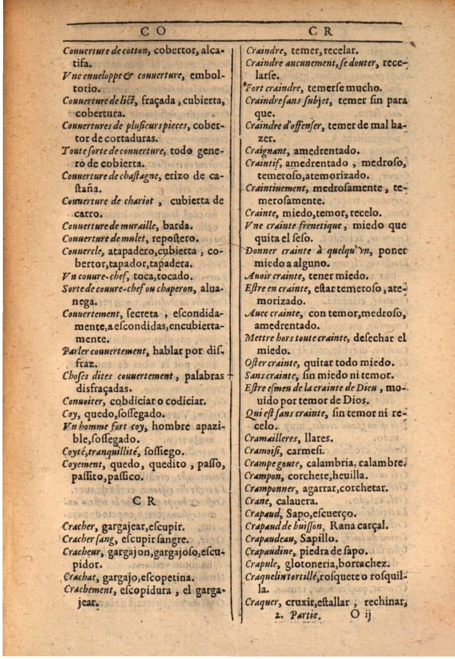 1607 - Marc Orry - Trésor des deux langues espagnole et française (Seconde partie) - BSB Munich 1607 - Marc Orry - Trésor des deux langues espagnole et française (Seconde partie) - BSB Munich