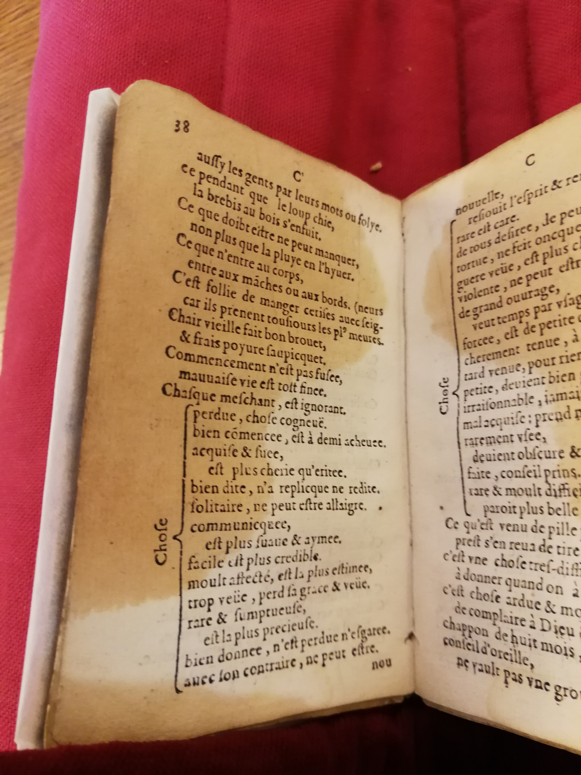 1577 - Jean d’Ogerolles - Trésor de sentences dorées - Bibliothèque Sainte-Geneviève