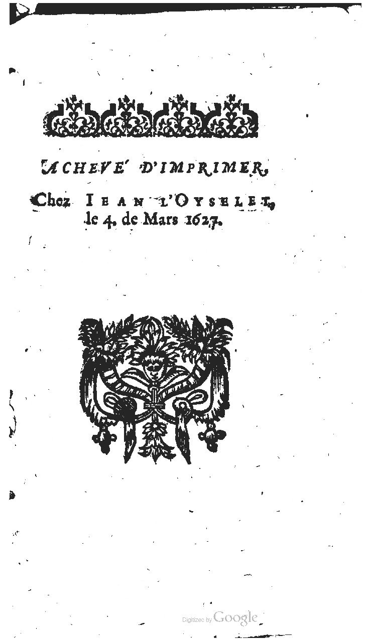 1627 - Jean Delamare - Trésor des récréations - BSB Munich