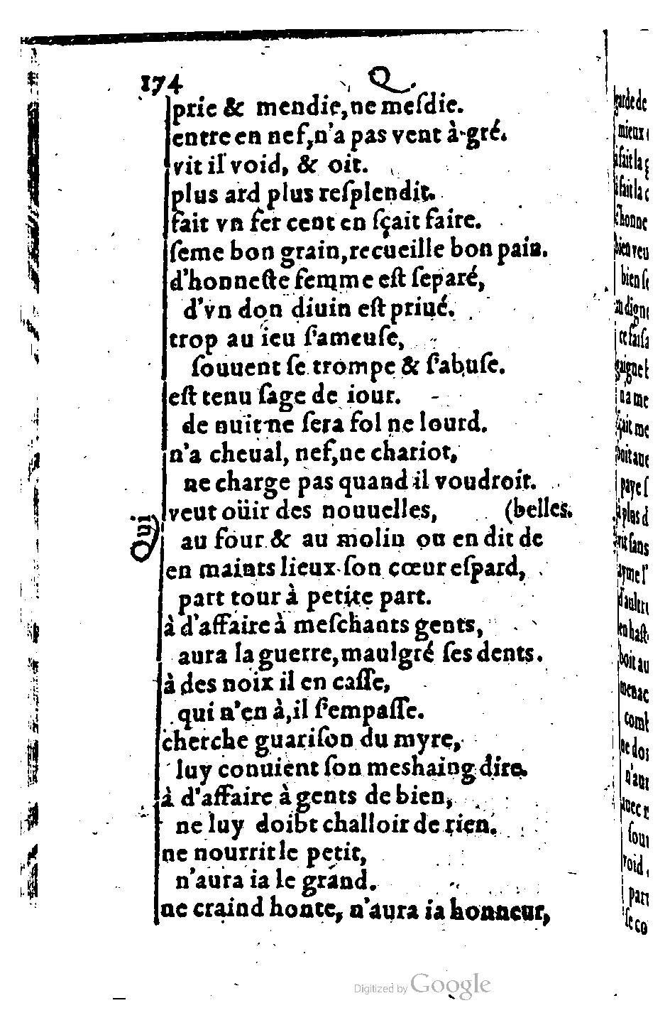 1582 - Nicolas Bonfons - Trésor des sentences dorées - BM Lyon